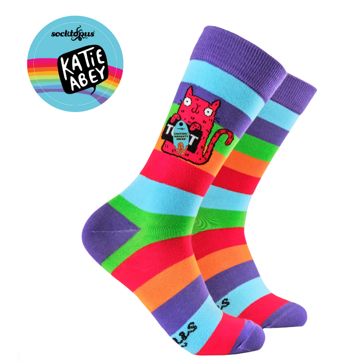 Socktopus Ladies - Katie Abey Socks - Twat - Multi