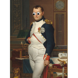 Stick On Wobbly Eyes Napoleon Matte Print