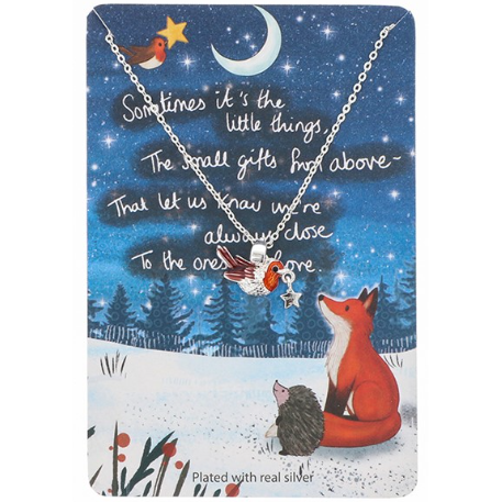 Fox Under The Moon - Little Things Silver Plated Necklace