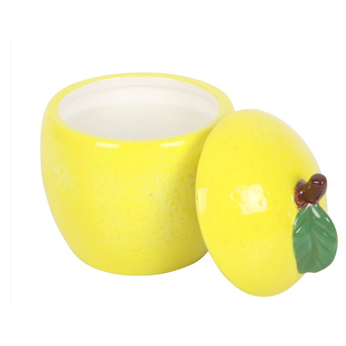 Lemon Shaped Ceramic Candle Jar