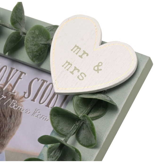 Mr and Mrs Wedding Photo Frame - Green