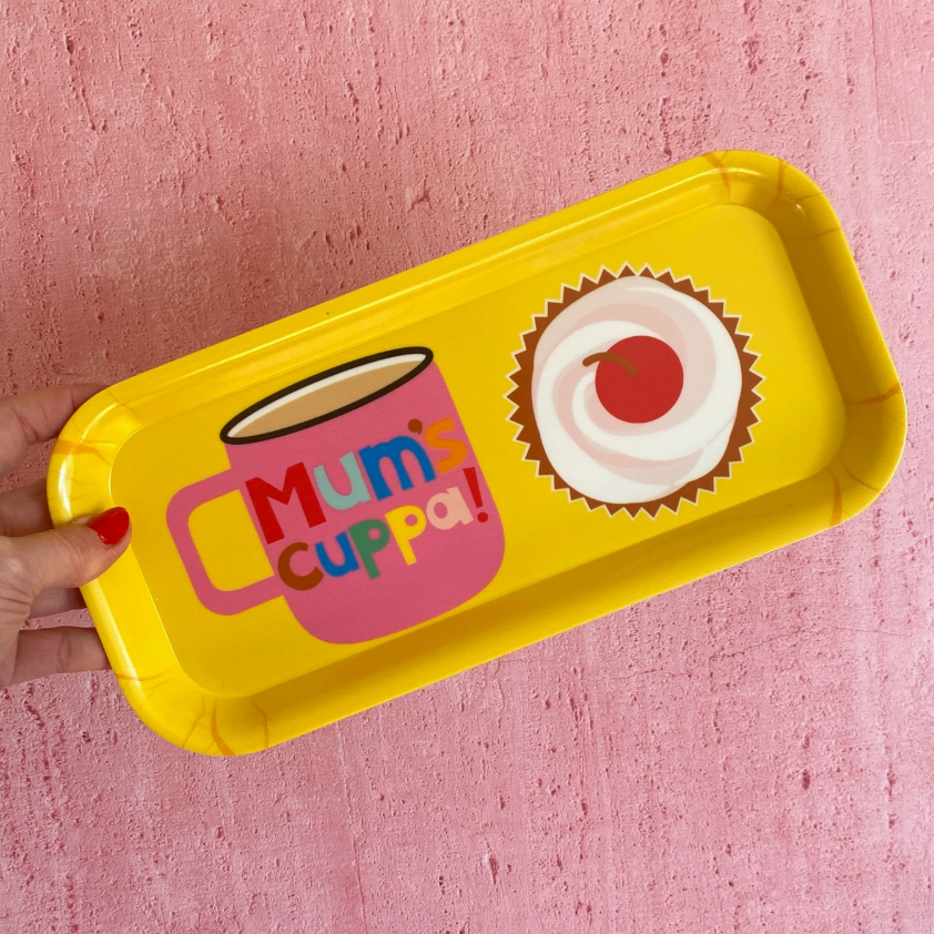 Mum's Things Melamine Tray - Yellow