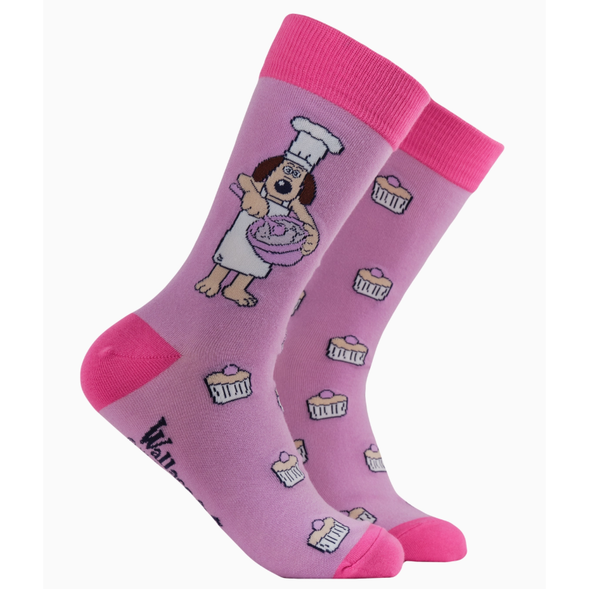 Socktopus Ladies - Baking Gromit Socks - Wallace and Gromit - Lilac