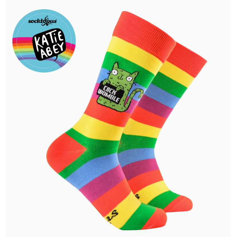 Socktopus Mens - Katie Abey Socks - Cock Womble - Multi