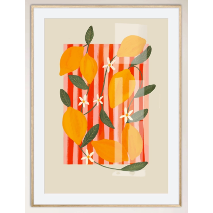 Lemon Fruit Market Print
