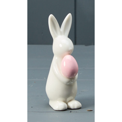 Ceramic Rabbit Holding Egg