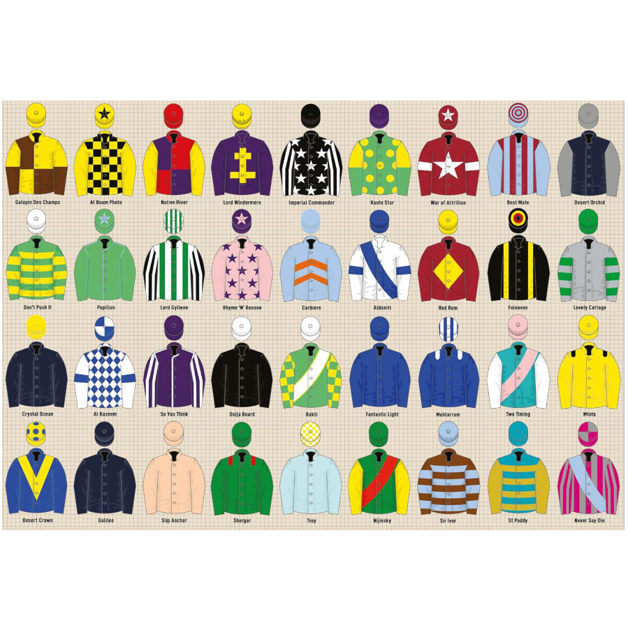 Vintage Jockey Silks 1000 Piece Jigsaw