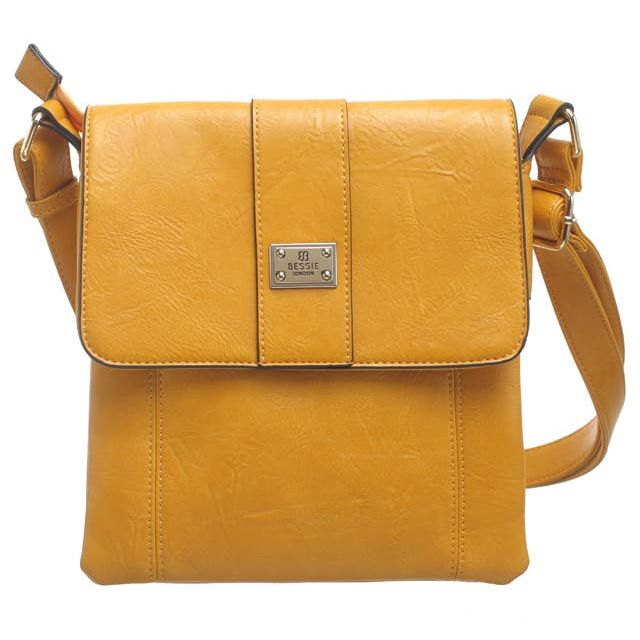 Two Pocket Crossbody Bag - Yellow