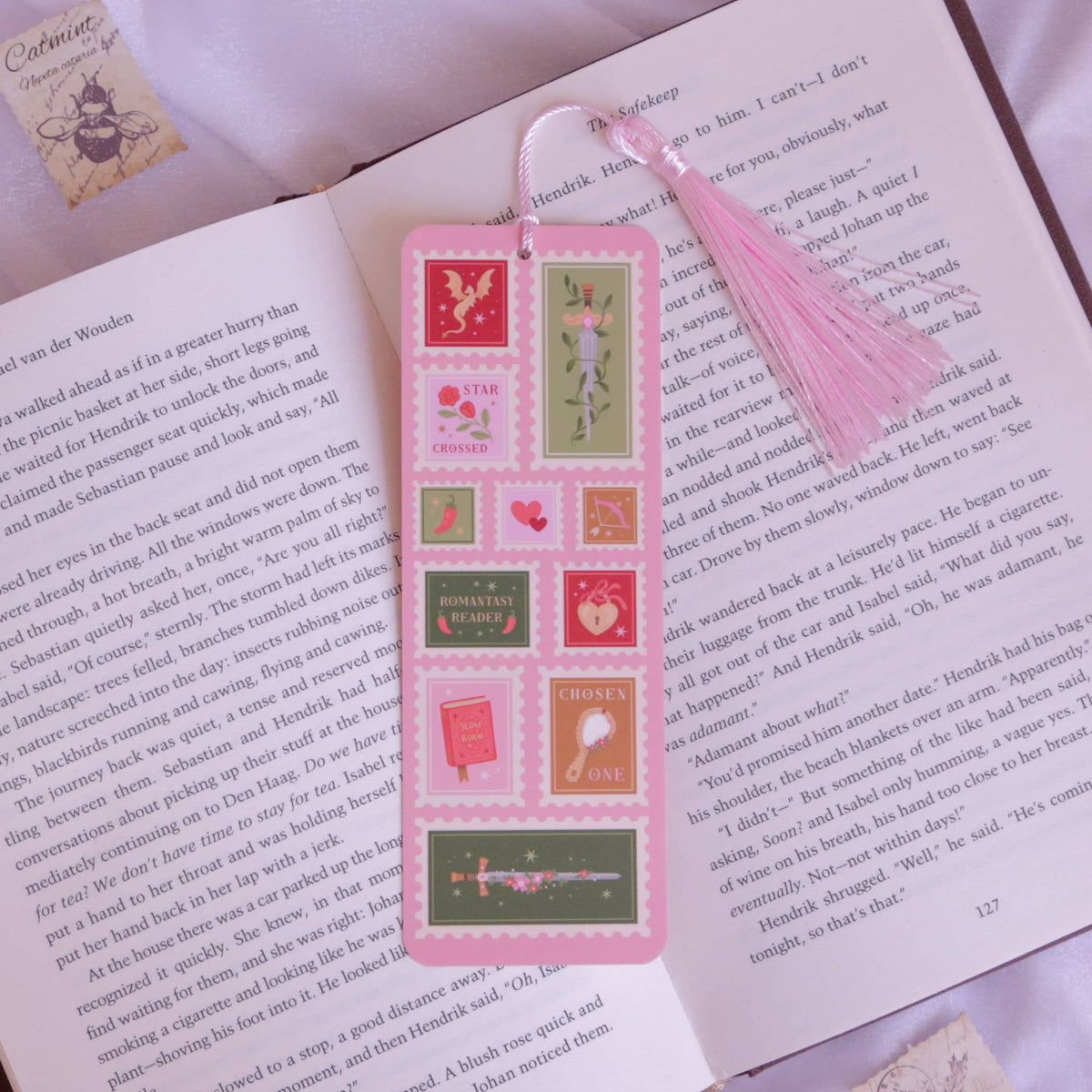 Romantasy Stamps with Tassel Bookmark