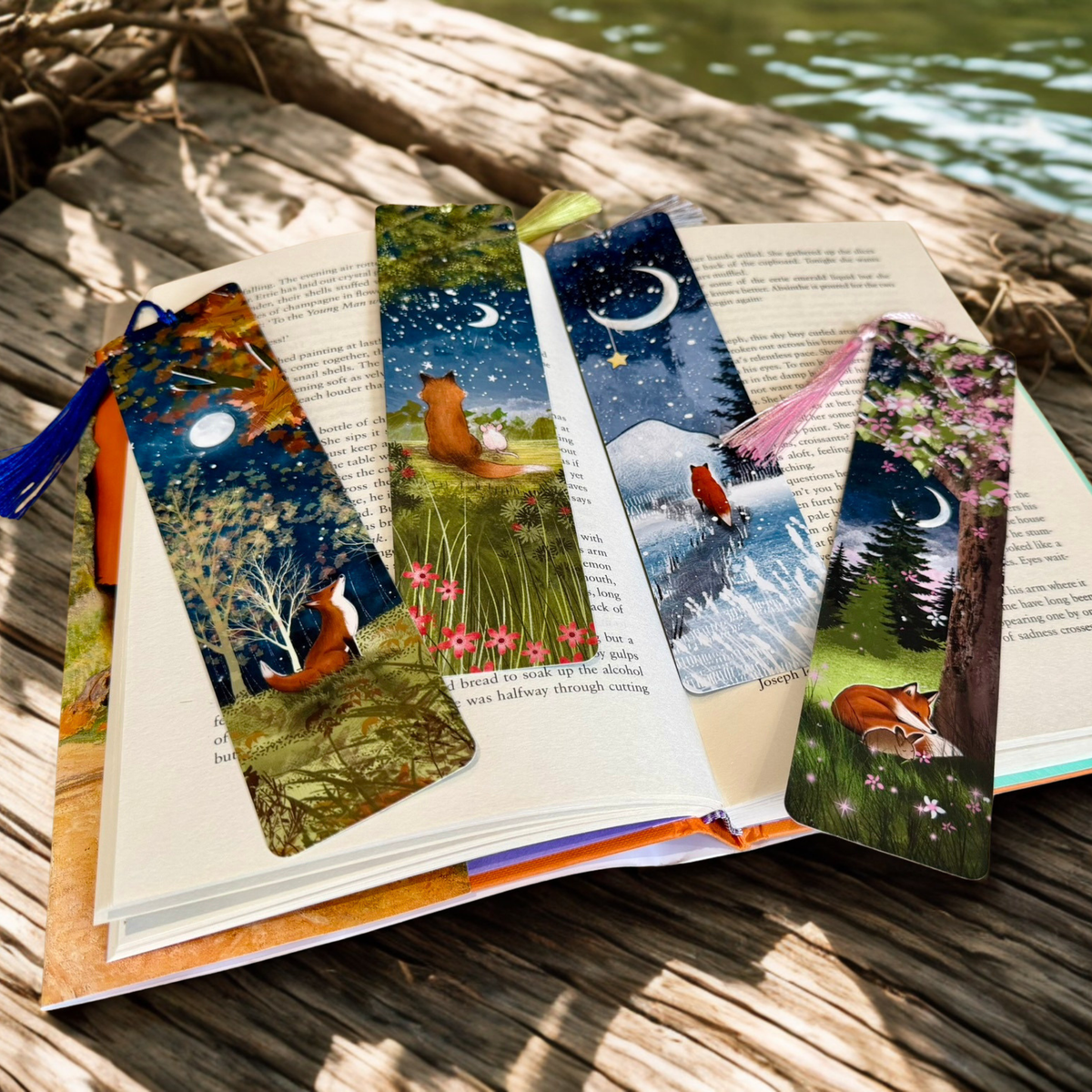 Fox Under The Moon Bookmark - Trust The Path
