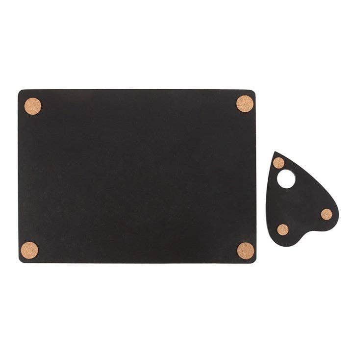 Black Gothic Ouija Talking Board Placemat and Planchette Coaster