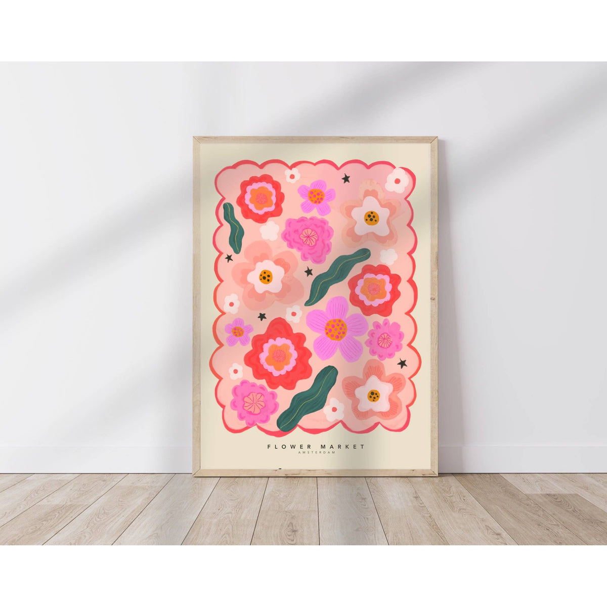 Colourful Flower Market Print