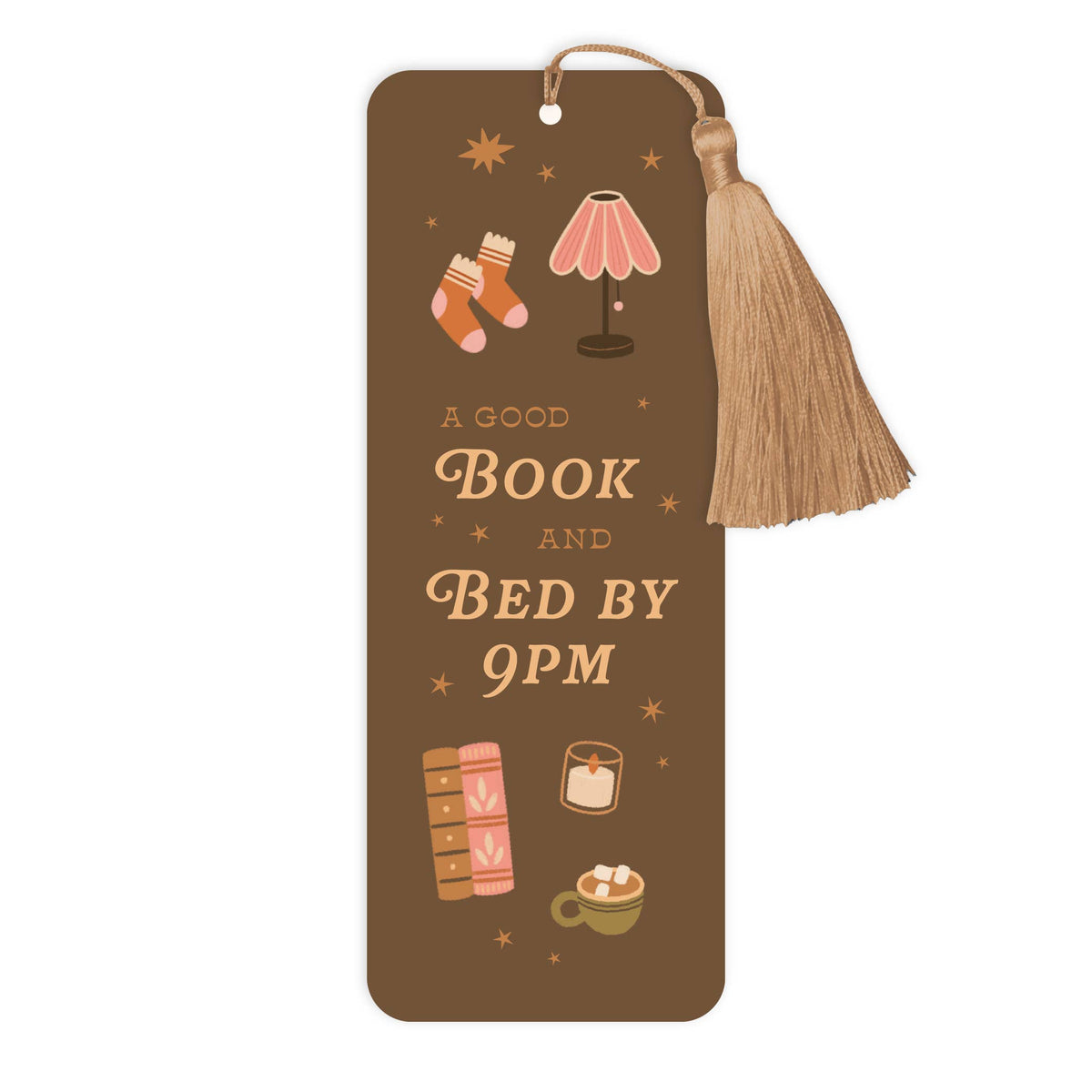 Cosy Autumn Bookish Bed by 9pm with Tassel Bookmark