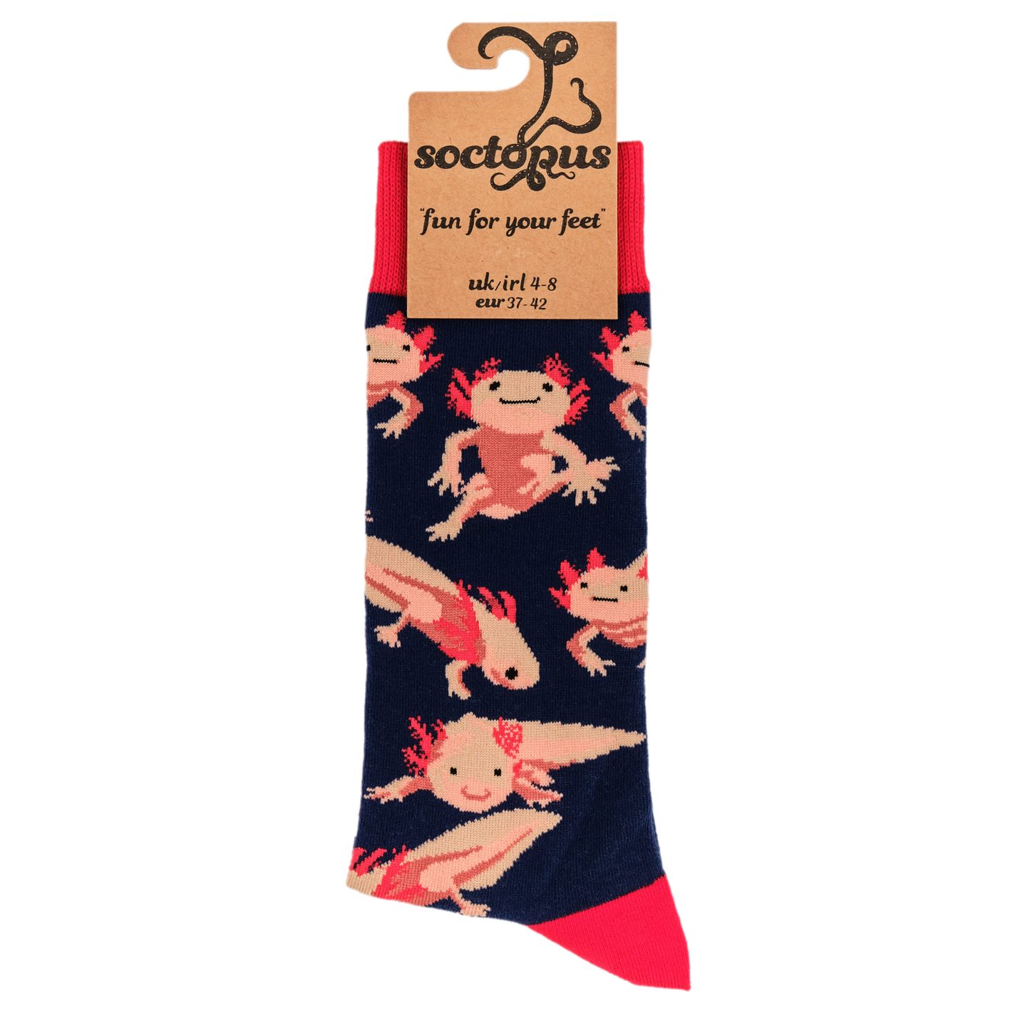 Socktopus Mens - Axolotl Socks - Lottia Axolotl - Navy