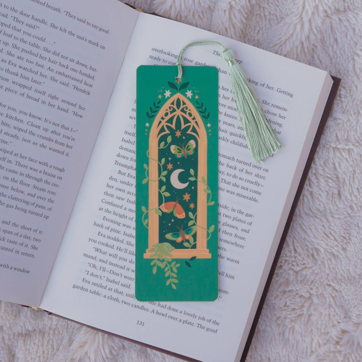Forest Window with Tassel Fantasy Bookmark