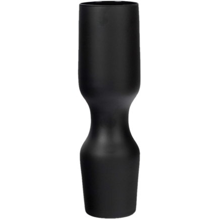 Black tall glass vases
