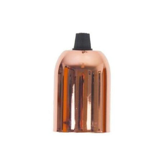 Lamp holder - E27 Copper drop cap with grip
