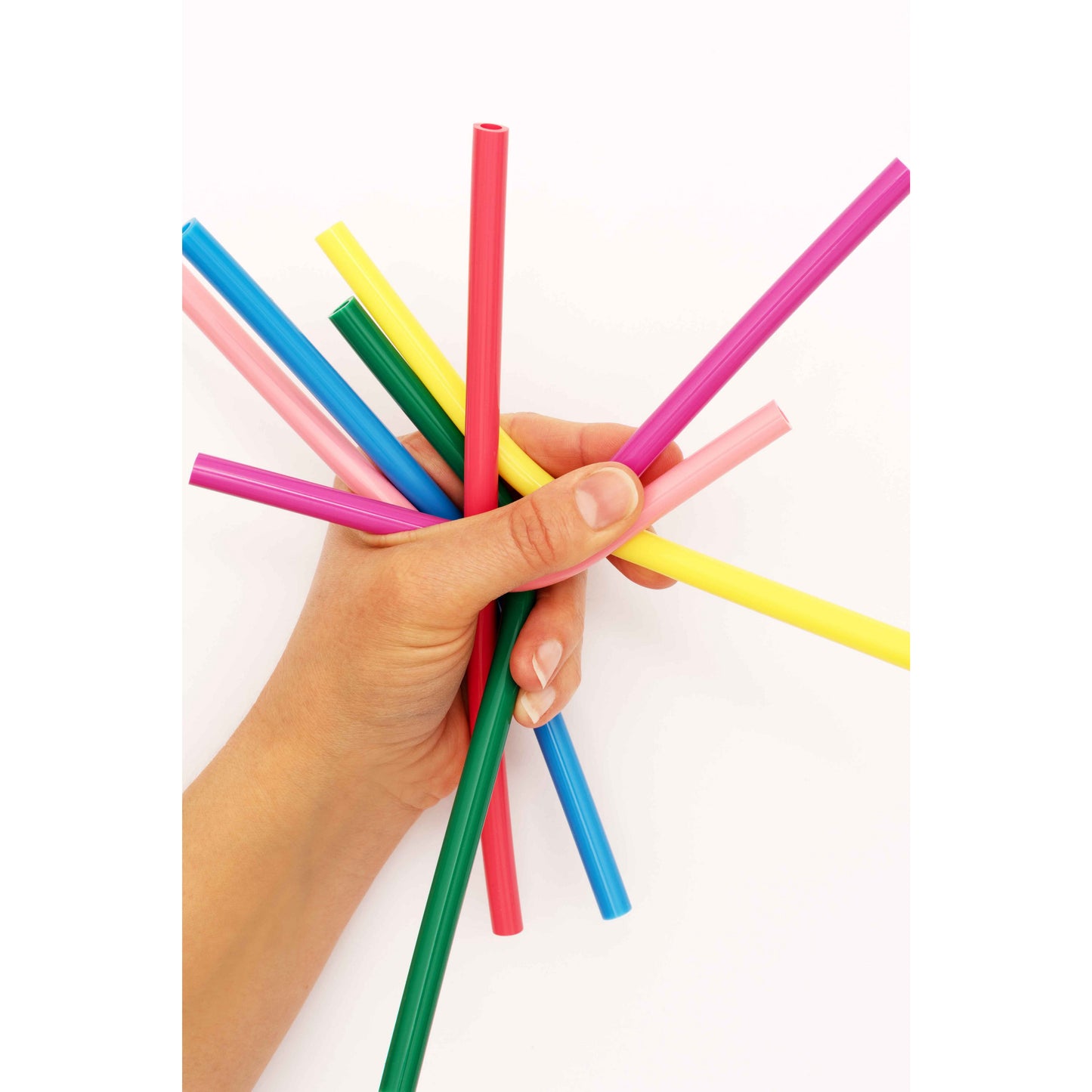 Colourful Silicone Straws and cleaning brush