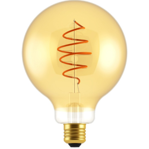LED Bulb G125 Golden with Spiral Filament