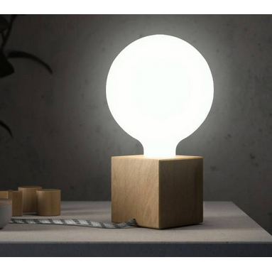 Table Lamp - Wooden Cube