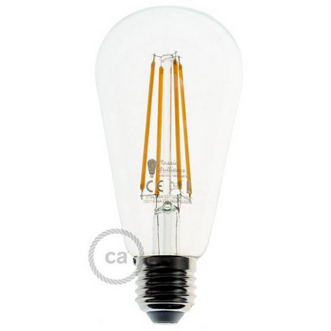 LED Clear Edison ST64 Long Filament Decorative 4w