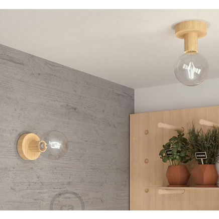 Wall/Ceiling Light Wooden
