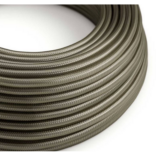 Round Electric Cable - Dark Grey Rayon