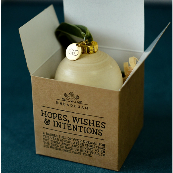 Wooden Baubles - Hopes & Wishes