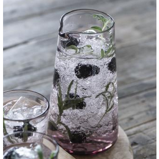 Recycled Glass Pitcher - Pink/Blue