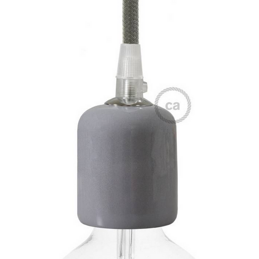 Lamp holder - Porcelain E27 Grey