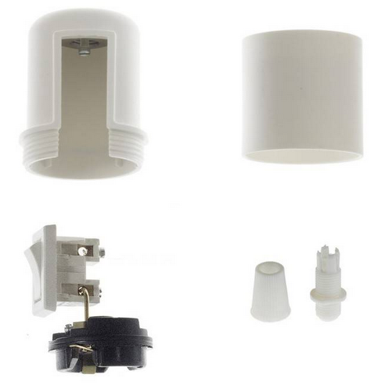 Matte Thermoplastic Lampholder With Switch