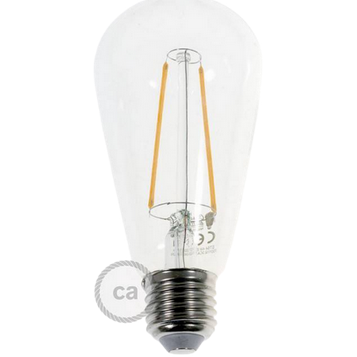 LED Clear Edison ST64 Long Filament Decorative Vintage 7.5w