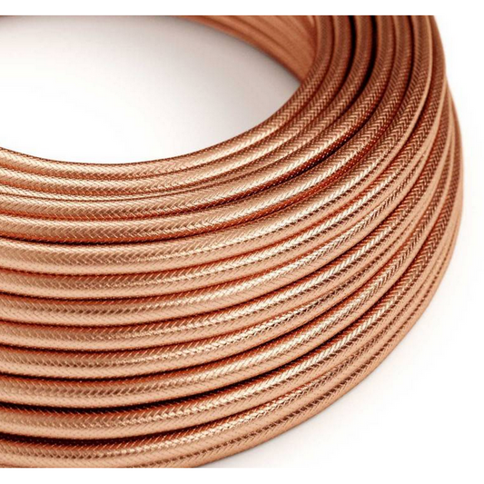 Round Electric Cable - Red Copper Rayon