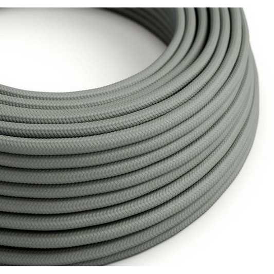 Round Electric Cable - Grey Rayon