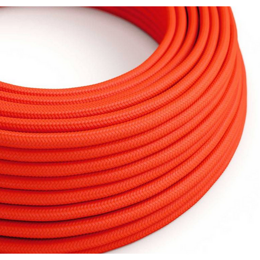 Round Electric Cable - Fluorescent Orange
