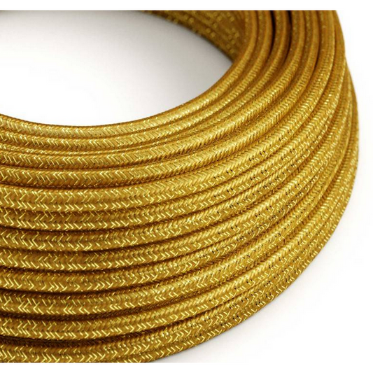 Round Electric Cable - Glittering Gold Rayon