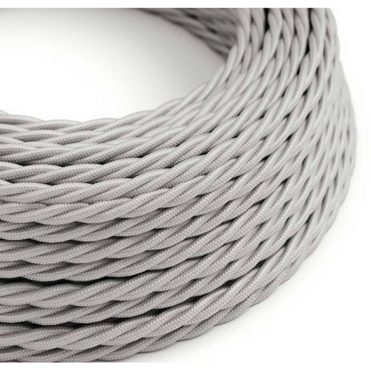Twisted Electric Cable - Silver Rayon