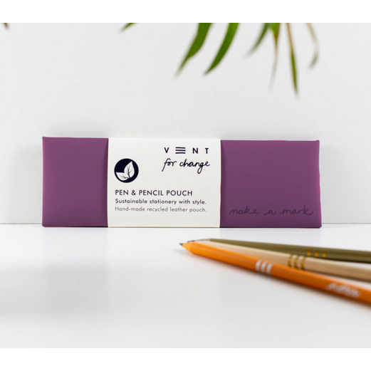 Recycled Leather Pen / Pencil Pouch