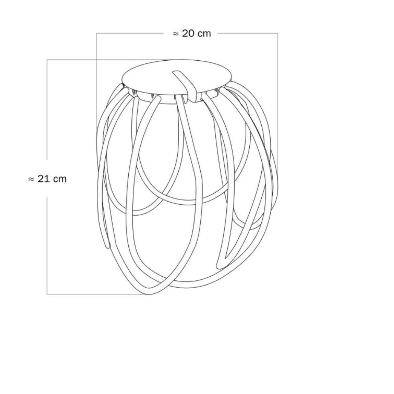 Multicoloured Cablò lampshade 50 cm