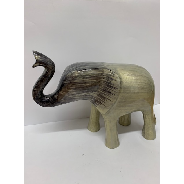 Elephant Trunk Up Brushed Silver
