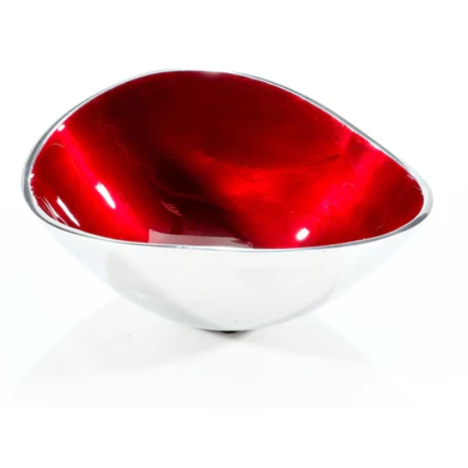 Tilnar Art Aluminium Collection - Oval Bowl Small Red