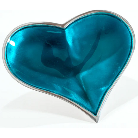 Tilnar Art Aluminium Collection - Heart Dish Large Aqua