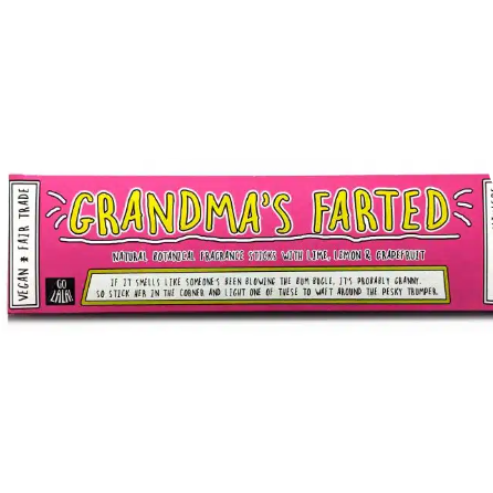 Fragrance Sticks - Grandma's Farted Funny Smells - 20 Sticks per Pack