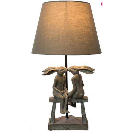 Kissing Rabbits Table Lamp