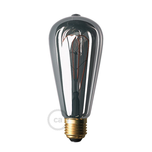 LED Edison Curved Double Loop Filament Bulb E27 5 watt Smoky