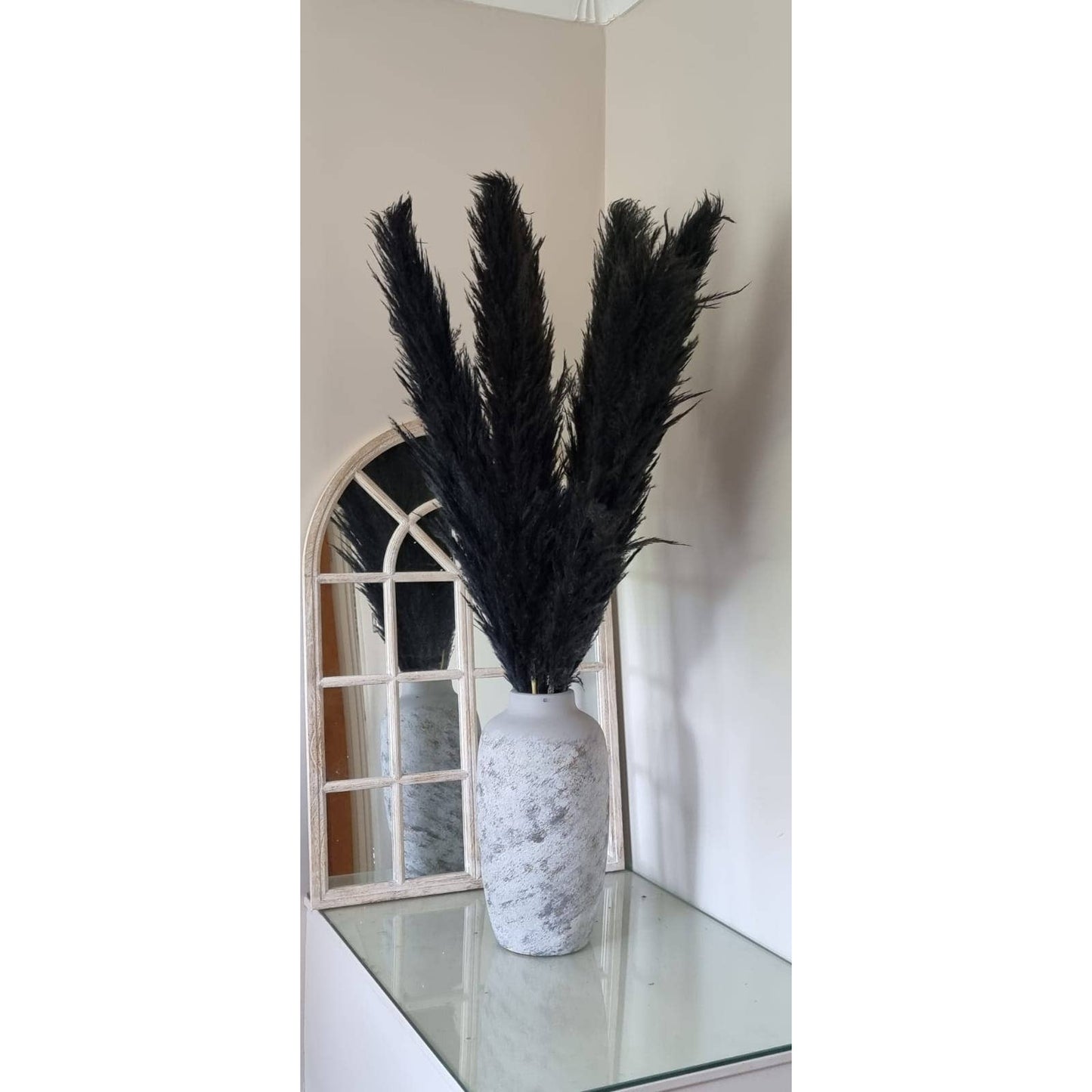 Pampas Grass Large black Fluffy Dried pampas arrangement