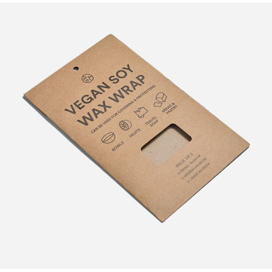 Vegan Soy Wax Wrap - Pack of 3