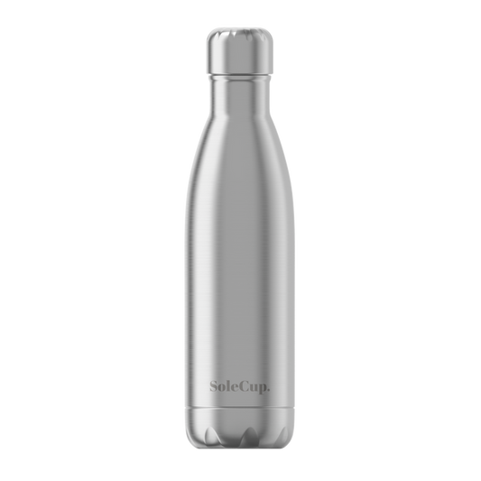 SoleCup Reusable Water Bottle - Plain Steel 500ml