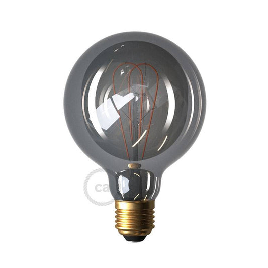 LED G95 Curved Double Loop Filament Bulb E27 5 watt Smoky