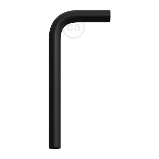 Matt Black 7 cm bent metal extension pipe